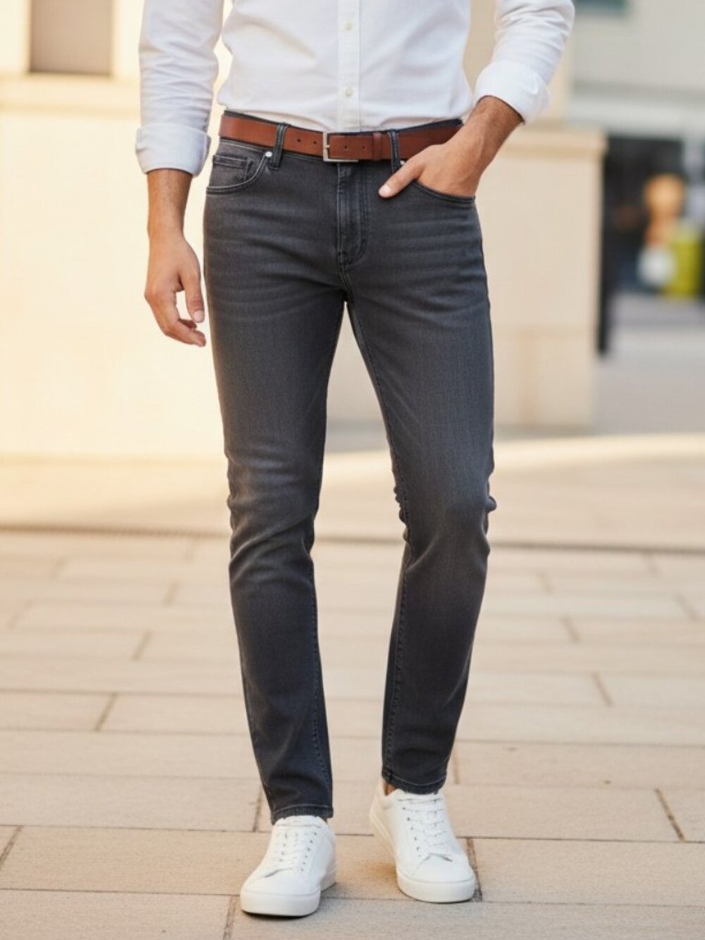Banana Republic Slim Luxe Traveler Jean 32x32 NWT Dark Grey Stretch Denim